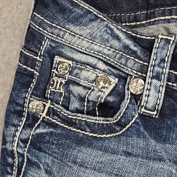 MISS ME Los Angeles WOMENS MID RISE SIGNATURE BOOT  SZ 25 JEANS INSEAM 28" Y2K - Picture 3 of 14